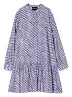 Emporio Armani Kids robe volantée à pois - Violet