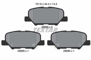 Remblokkenset, schijfrem TEXTAR, u.a. für Mitsubishi, Peugeot, Citroën, Mazda