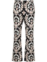 La DoubleJ pantalon court à fleurs - Noir