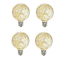 4 stuks led globe fairy gloeilampen starry decoratieve vintage filament lichtslingers e26 e27 festival decoratieve 3w g95 2700k warm wit voor badkamer slaapkamer woonkamer Lightinthebox