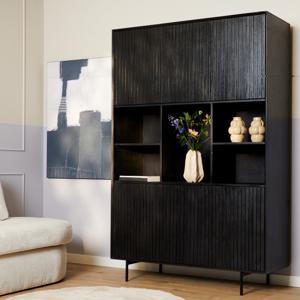 Vakkenkast XL Madison Black | 135 cm STF-5759