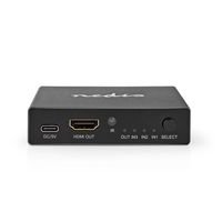 Nedis HDMI-Switch | 3 poort(en) | 3x HDMI Input | HDMI Output | 8K@60Hz | 45 Gbps | Afstandbestuurbaar | Aluminium | Antraciet - VSWI3493AT