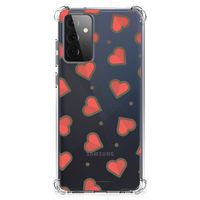 Samsung Galaxy A72 4G/5G Doorzichtige Silicone Hoesje Hearts