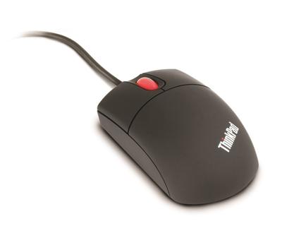 ThinkPlus 3-Button Travel - Muis - optisch - 3 knoppen - met bekabeling - USB - ravenzwart