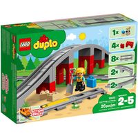 LEGO DUPLO - Treinbrug en -rails constructiespeelgoed 10872 - thumbnail