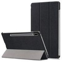 Tri-Fold Series Samsung Galaxy Tab S7 FE Smart Folio Case - Zwart