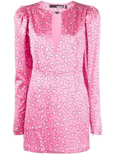 ROTATE BIRGER CHRISTENSEN robe satiné à imprimé cœur - Rose