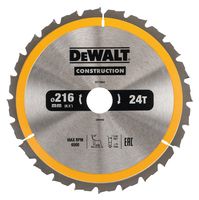 DeWalt Accessoires Cirkelzaagblad 216x30x24t, negatief 5°, kerf 2,6mm - DT1952-QZ - thumbnail