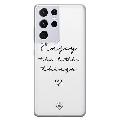 Samsung Galaxy S21 Ultra siliconen hoesje - Enjoy life