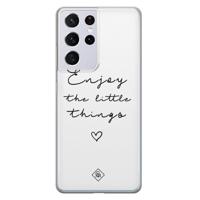 Samsung Galaxy S21 Ultra siliconen hoesje - Enjoy life