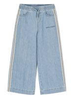 Palm Angels Kids pantalon de jogging en chambray - Bleu - thumbnail