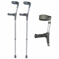 Elleboogkruk Ergonomisch (set van 2 stuks) | Hoogte handvat: 72 - 98 cm | Loopkrukken | Anatomische handgrepen | Gesloten manchet