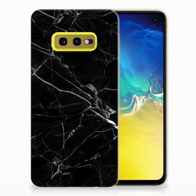 Samsung Galaxy S10e TPU Siliconen Hoesje Marmer Zwart - Origineel Cadeau Vader Samsung Galaxy S10e TPU Siliconen Hoesje Marmer Zwart - Origineel Cadeau Vader