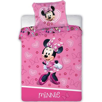 Disney Minnie Mouse Baby Dekbedovertrek Hearts - 100 X 135 Cm - Katoen