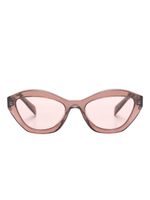 Prada Eyewear lunettes de soleil à monture papillon - Marron