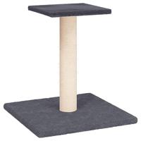vidaXL Krabpaal met platform 38 cm donkergrijs, kattentoren, kattenboom, kattenkrabtoren, kattenkrabpaal, kattenspeelmeubel, kattenklimmeubel