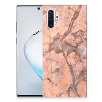 Samsung Galaxy Note 10 Plus TPU Siliconen Hoesje Marmer Oranje - thumbnail