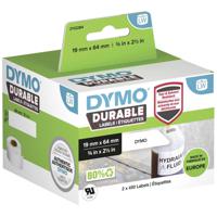 DYMO Rol met etiketten 64 x 19 mm Polypropyleen folie Wit 900 stuk(s) Permanent hechtend 2112284 Universele etiketten, Adresetiketten