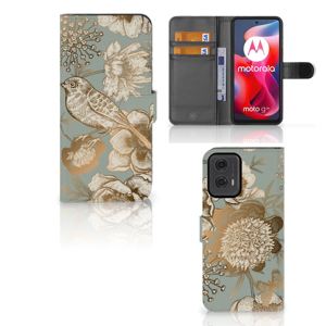 Hoesje voor Motorola Moto G24 | G04 | G24 Power Vintage Bird Flowers