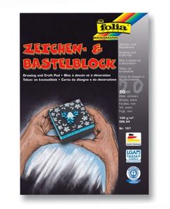 Folia FO-197 Tekenblok A4 Zwart 130 Gram 20 Vel