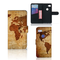 Google Pixel 3A Flip Cover Wereldkaart