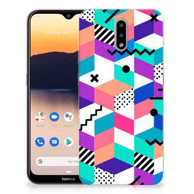 Nokia 2.3 TPU Hoesje Blokken Kleurrijk Nokia 2.3 TPU Hoesje Blokken Kleurrijk