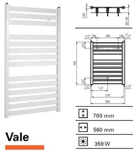 Plieger Designradiator Vale 700 x 560 mm Donkergrijs Structuur