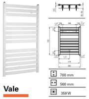 Plieger Designradiator Vale 700 x 560 mm Donkergrijs Structuur