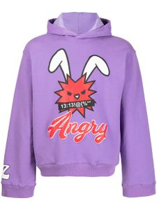 Natasha Zinko hoodie à imprimé graphique - Violet