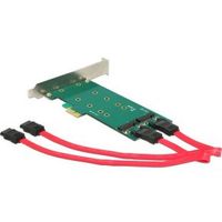 Delock 89473 PCI Express x1-kaart > 2 x interne M.2-sleutel B 110 mm - Low Profile Form Factor