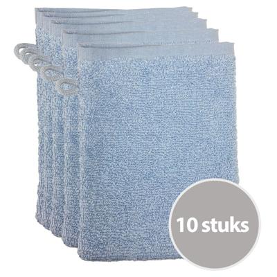 The One Voordeelpakket Washandjes Lichtblauw - 10 stuks
