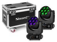 Beamz Beamz MHL740 led wash zoom movinghead set