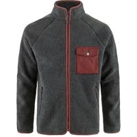 Fjällräven Heren Vardag Batterij Fleece, Donkergrijs/Bruin, M, Grijs, M