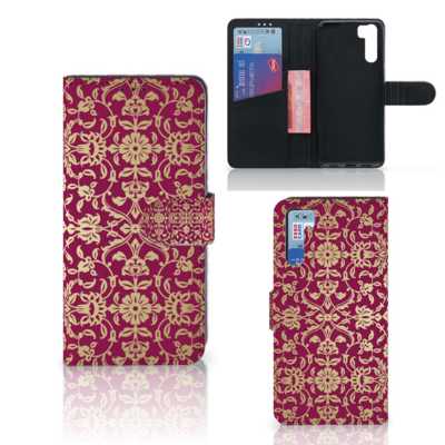 Wallet Case OPPO A91 | Reno3 Barok Pink Wallet Case OPPO A91 | Reno3 Barok Pink