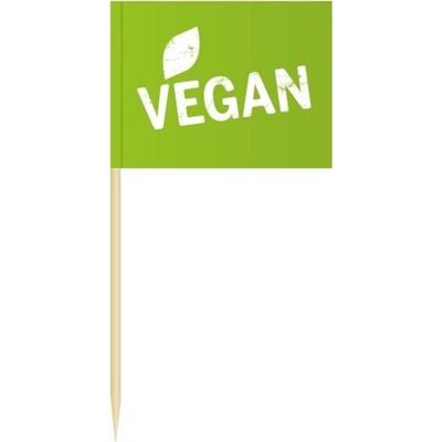 100x Vlaggetjes prikkers Vegan 8 cm hout/papier - Cocktailprikkers 100x Vlaggetjes prikkers Vegan 8 cm hout/papier - Cocktailprikkers
