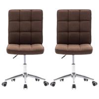 Vidaxl Eetkamerstoelen 2 St Stof Bruin