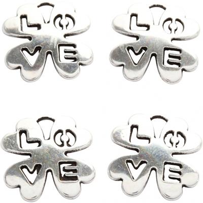 Creotime sieradenhangers 18 mm rond 4 stuks zilver Creotime sieradenhangers 18 mm rond 4 stuks zilver