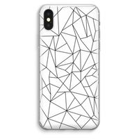 Geometrische lijnen zwart: iPhone XS Max Transparant Hoesje