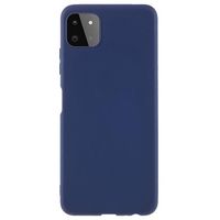 Anti-Vingerafdruk Mat Samsung Galaxy A22 5G, Galaxy F42 5G TPU Hoesje - Donkerblauw - thumbnail