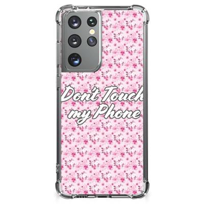 Samsung Galaxy S21 Ultra Anti Shock Case Flowers Pink DTMP Samsung Galaxy S21 Ultra Anti Shock Case Flowers Pink DTMP