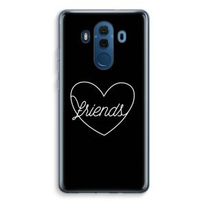 Friends heart black: Huawei Mate 10 Pro Transparant Hoesje