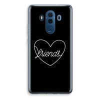 Friends heart black: Huawei Mate 10 Pro Transparant Hoesje - thumbnail