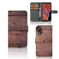 Samsung Galaxy Xcover 5 Book Style Case Old Wood - thumbnail