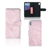 Xiaomi Redmi 7A Bookcase Marble Pink - Origineel Cadeau Vriendin - thumbnail