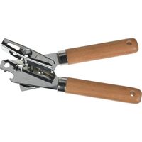 Keukengerei blikopener RVS steel en houten handvat 18 cm   -