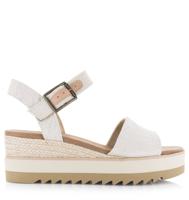 TOMS Toms - Diana naturel Beige Textiel Plateau sandalen Dames