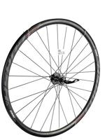 Voorwiel 28 inch race zwart corsa 6-gaats schijfrem 20 spaaks