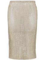 Dolce & Gabbana rhinestone mesh midi skirt - Or - thumbnail