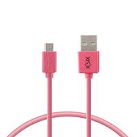 Ksix bxcusb03 - data- en oplaadkabel Micro USB-kabel 1 meter voor Smartphone, Roze