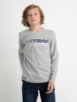 50% korting - Petrol Industries Jongens Artwork T-Shirt Lange Mouwen Light Grijs Melee - 140